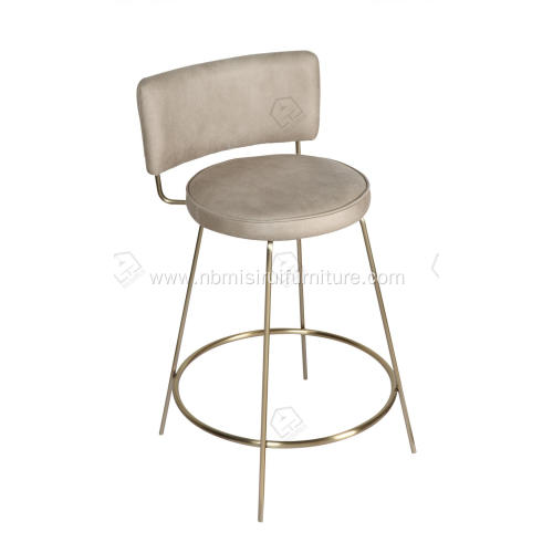 Stainless steel plated with copper minimalist bar stool